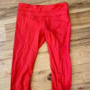 Lululemon Red Capri Leggings
